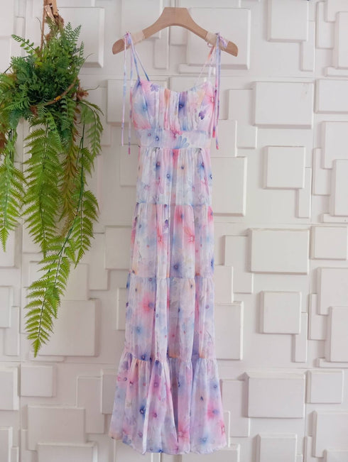 Spring Floral Spaghetti Straps Sundress